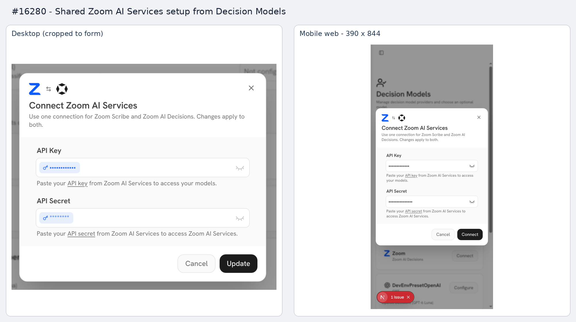 Zoom on Decision Models, desktop and mobile