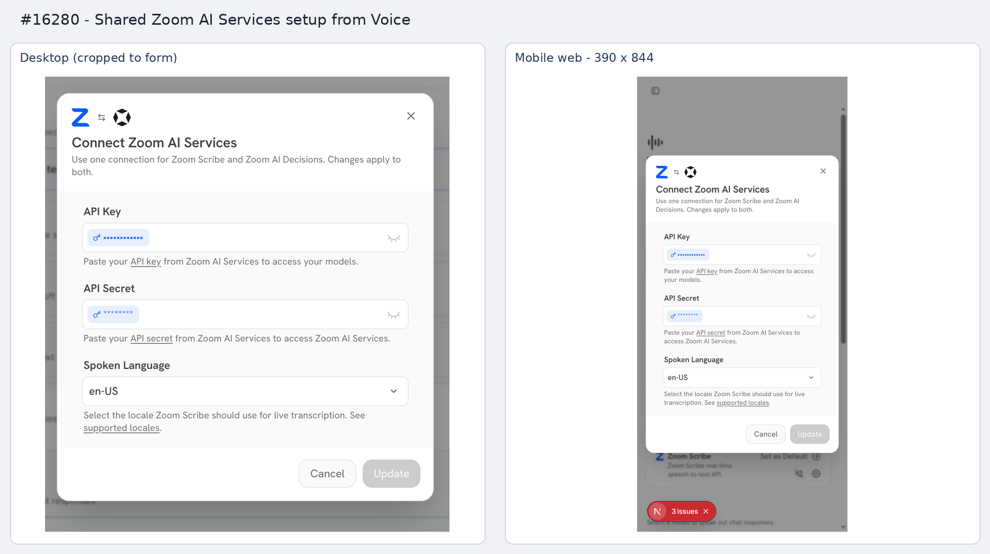 Zoom on Voice, desktop and mobile