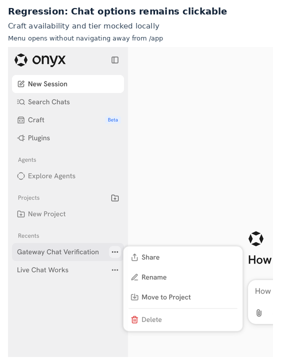 Chat menu still opens