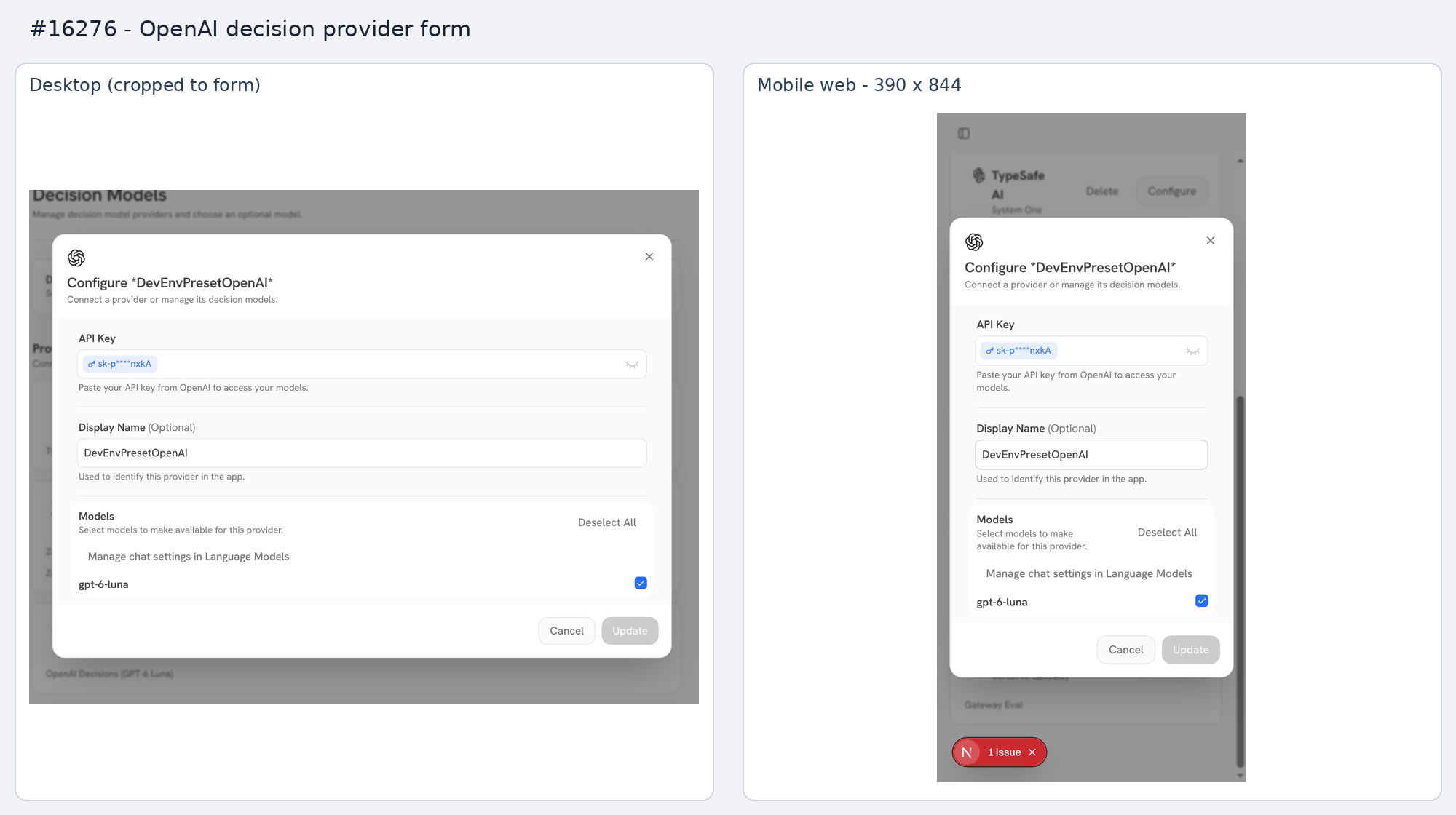 OpenAI decision provider